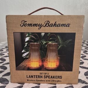 Brand New Tommy Bahama LED Lantern Speakers - Tan